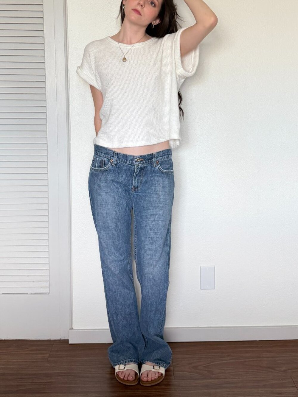 Y2K Lucky Brand Jeans (33) blue denim vintage womens flare leg low rose boho